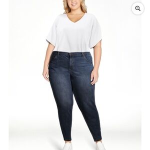 LAST CALL Terra & Sky high rise medium wash skinny jeans